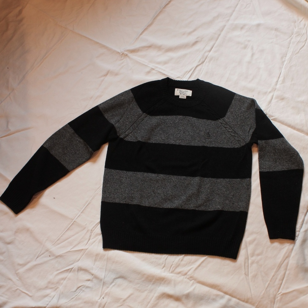 Original Penguin Striped Wool Sweater M